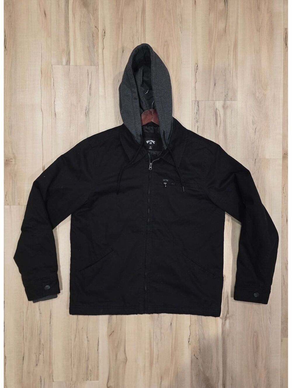 Billabong Men's Black Barlow Hooded Jacket Size Large